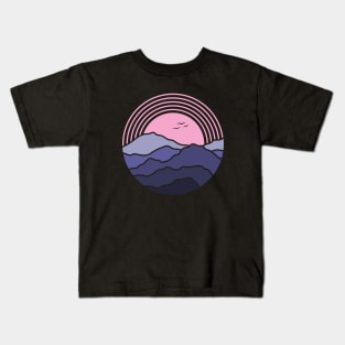 Lined Sunset Kids T-Shirt